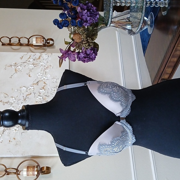 Victoria's Secret Dream Angels Gray Lace  Demi Bra. Size 32DDD - Picture 3 of 17